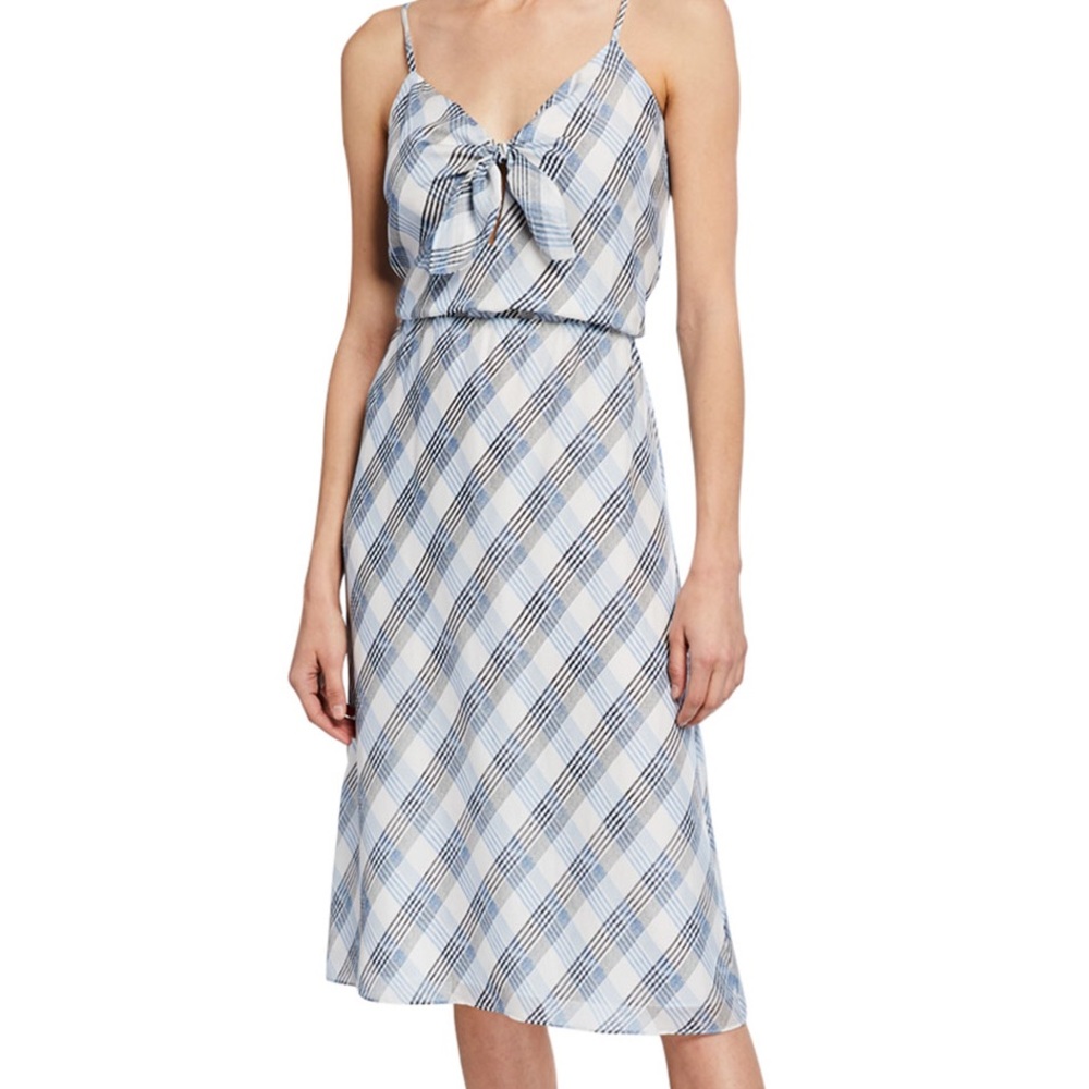 Joie check style silk dress XS NWT